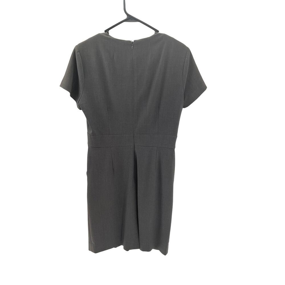 Tahari Arthur Lavigne Grey Dress with Pockets Size 8 - Picture 2 of 4